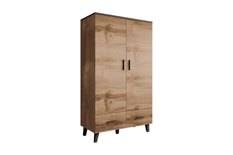 Garderob Dudley 110 cm - Natur/Svart - Förvaring - Garderober & garderobssystem