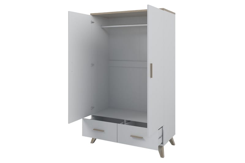 Garderob Dudley 110 cm - Natur/Svart - Förvaring - Garderober & garderobssystem
