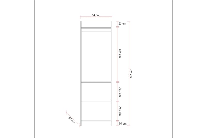 Garderob Dynamica 64x52 cm - Natur - Förvaring - Garderober & garderobssystem