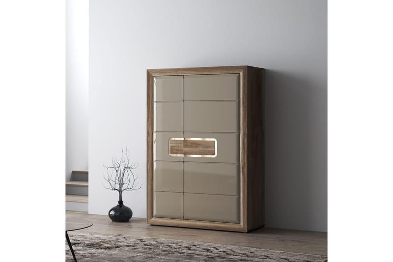 Garderob Edirne 42x109 cm - Beige/Brun - Förvaring - Garderober & garderobssystem