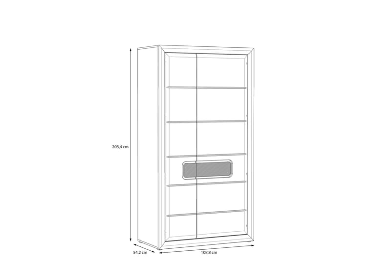 Garderob Edirne 55x109 cm - Beige/Brun - Förvaring - Garderober & garderobssystem