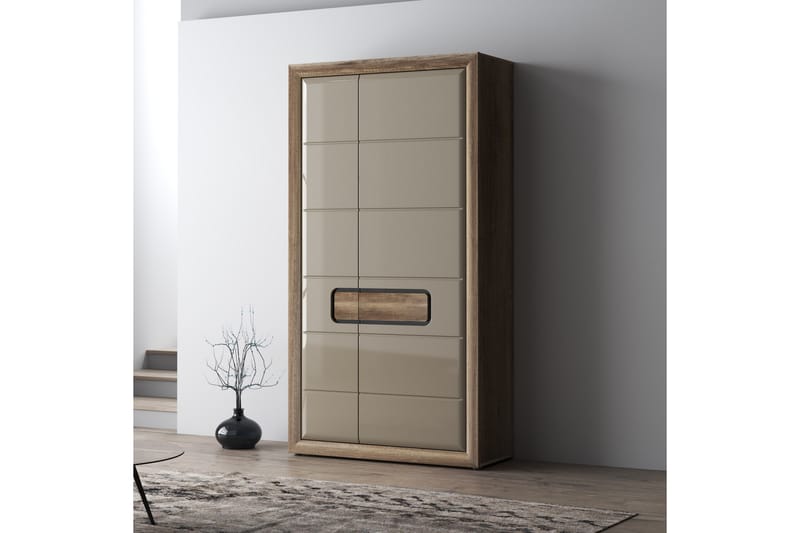 Garderob Edirne 55x109 cm - Beige/Brun - Garderober & garderobssystem - Garderobsskåp