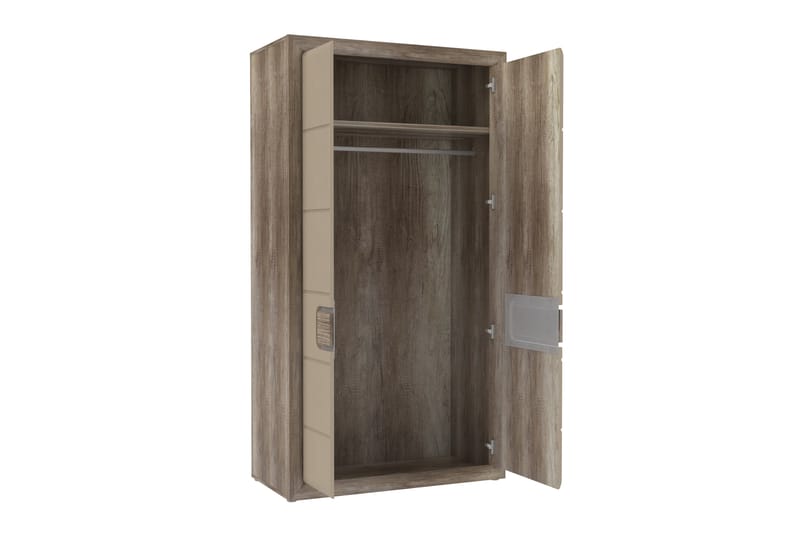 Garderob Edirne 55x109 cm - Beige/Brun - Förvaring - Garderober & garderobssystem