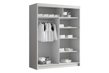 Garderob Emet 150x200 cm - Vit - Förvaring - Garderober & garderobssystem