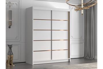 Garderob Emet 150x200 cm - Vit - Förvaring - Garderober & garderobssystem