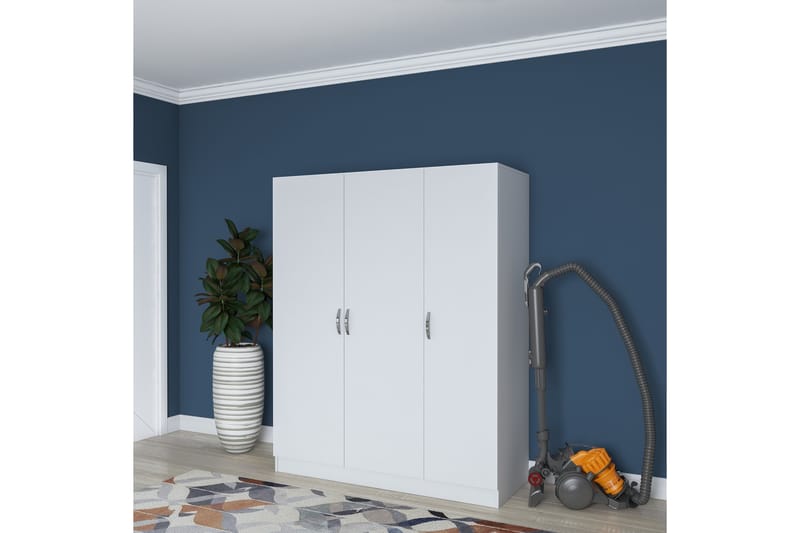 Garderob Farmdon 55x145 cm - Vit - Förvaring - Garderober & garderobssystem