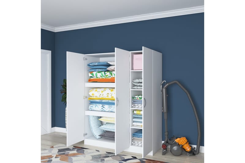 Garderob Farmdon 55x145 cm - Vit - Förvaring - Garderober & garderobssystem