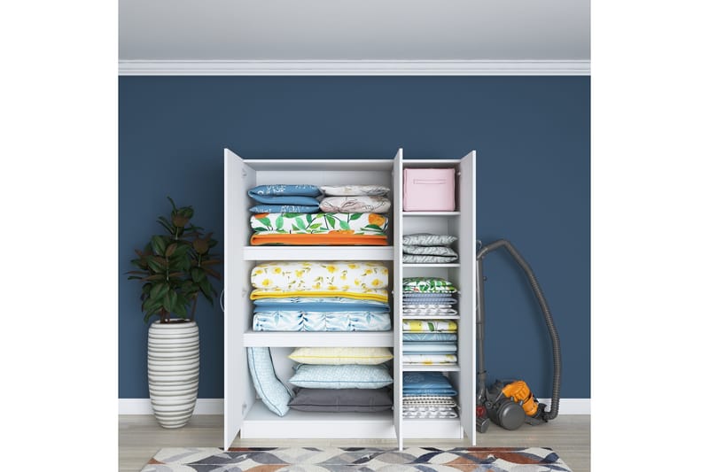 Garderob Farmdon 55x145 cm - Vit - Förvaring - Garderober & garderobssystem