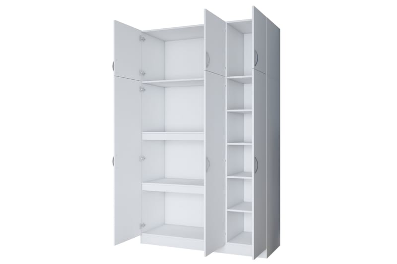 Garderob Farmdon 6 Skåp 55x145 cm - Vit - Förvaring - Garderober & garderobssystem