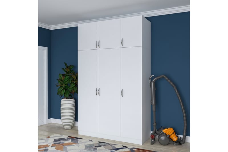 Garderob Farmdon 6 Skåp 55x145 cm - Vit - Förvaring - Garderober & garderobssystem