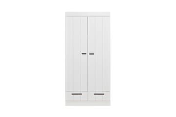 Garderob Floella 195 cm 2 Dörrar 2 Lådor - Vit Tall - Förvaring - Garderober & garderobssystem