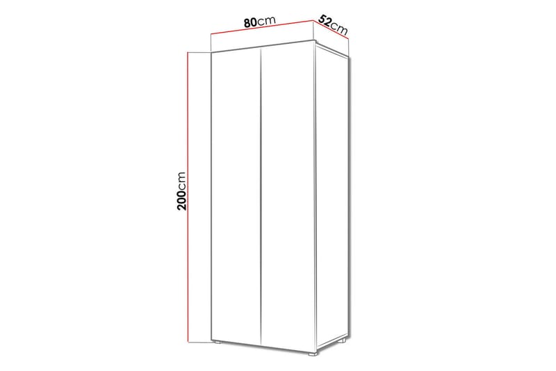 Garderob Frick 80 cm - Vit - Förvaring - Garderober & garderobssystem