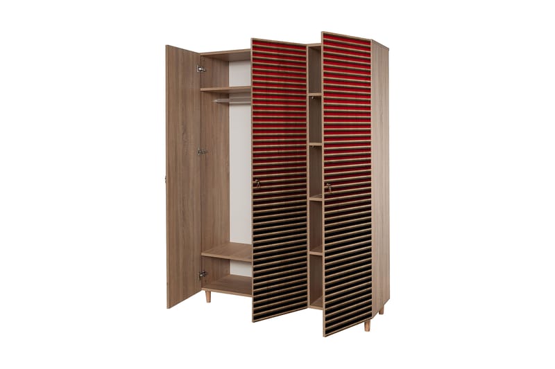 Garderob Gillberga 135 cm - Brun - Förvaring - Garderober & garderobssystem