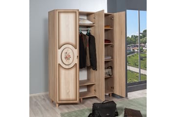 Garderob Gillberga 135 cm - Brun/Ek - Förvaring - Garderober & garderobssystem