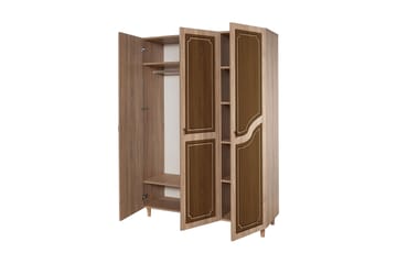 Garderob Gillberga 135 cm - Brun/Orange - Förvaring - Garderober & garderobssystem