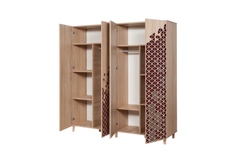 Garderob Gillberga 180 cm - Brun - Förvaring - Garderober & garderobssystem