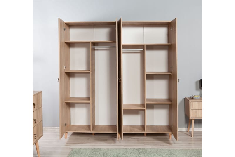 Garderob Gillberga 180 cm - Brun - Förvaring - Garderober & garderobssystem