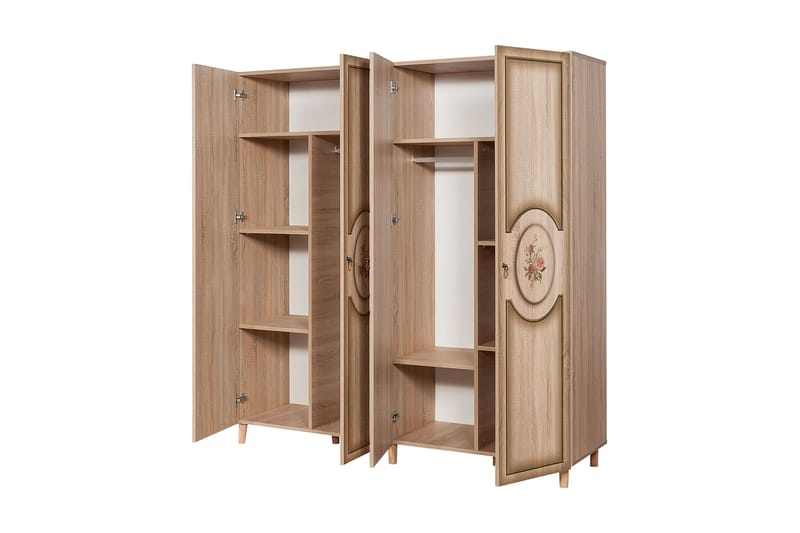 Garderob Gillberga 180 cm - Brun - Förvaring - Garderober & garderobssystem