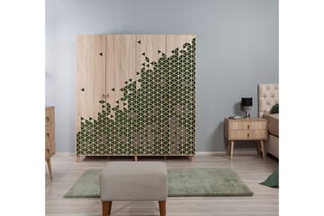 Garderob Gillberga 180 cm - Brun/Svart/Ek - Förvaring - Garderober & garderobssystem