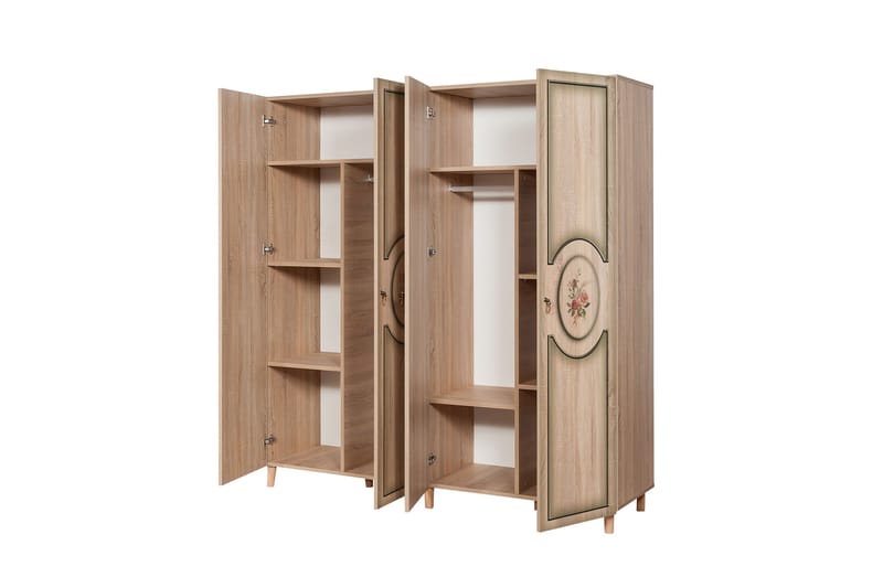 Garderob Gillberga 180 cm - Ek/Brun - Förvaring - Garderober & garderobssystem