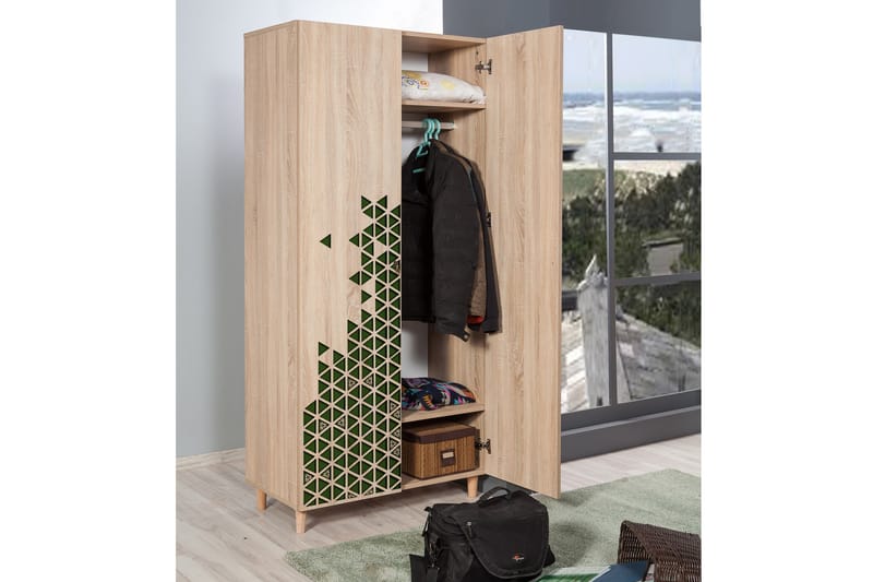 Garderob Gillberga 90 cm - Brun - Förvaring - Garderober & garderobssystem