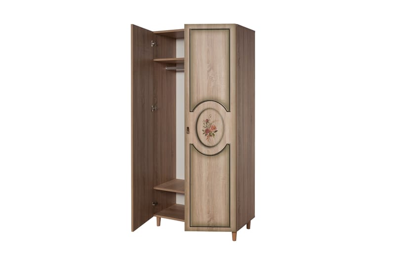 Garderob Gillberga 90 cm - Brun - Förvaring - Garderober & garderobssystem