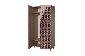 Garderob Gillberga 90 cm - Brun - Förvaring - Garderober & garderobssystem