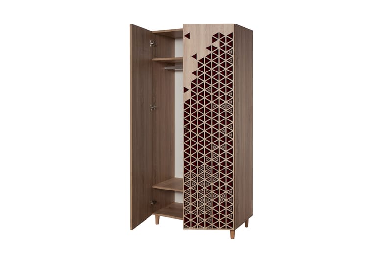 Garderob Gillberga 90 cm - Brun - Förvaring - Garderober & garderobssystem