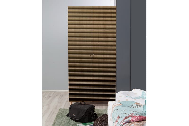 Garderob Gillberga 90 cm - Brun - Förvaring - Garderober & garderobssystem