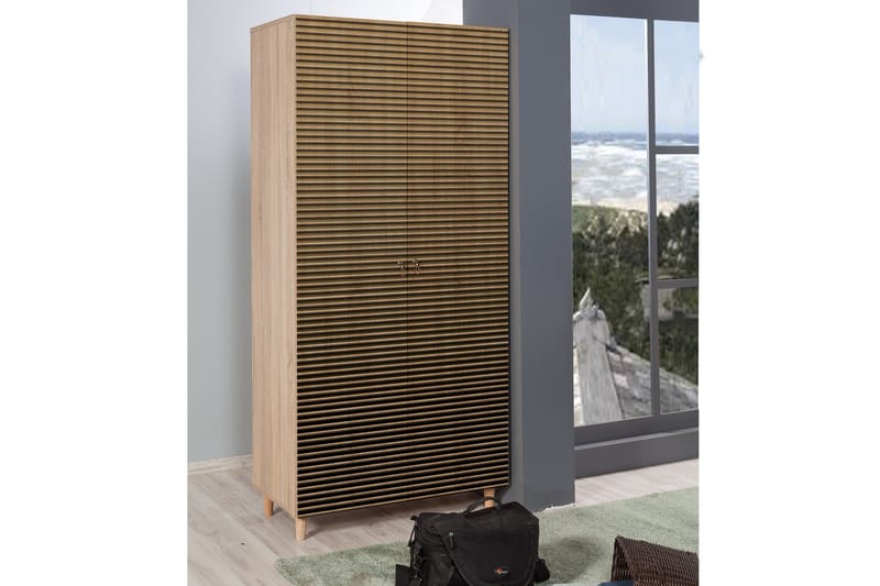 Garderob Gillberga 90 cm - Brun - Förvaring - Garderober & garderobssystem