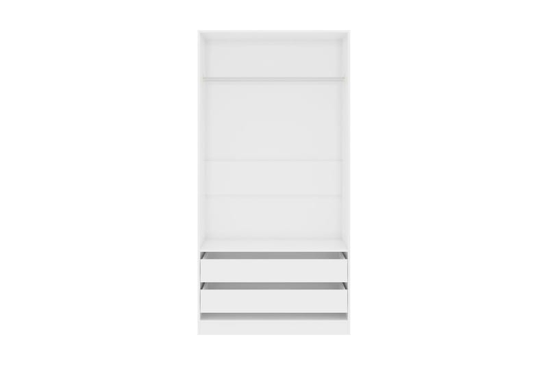 Garderob högglans vit 100x50x200 cm spånskiva - Vit - Garderober & garderobssystem - Garderobsskåp