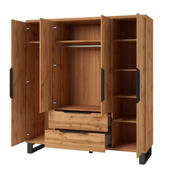 Garderob Halle S 4 dörrar med 2 lådor - Förvaring - Garderober & garderobssystem