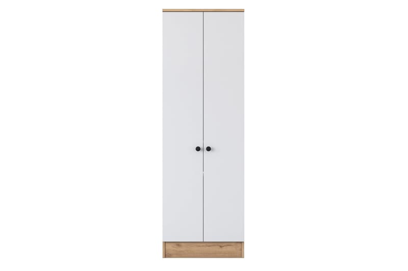 Garderob Hooda 59,8x182,8 cm Brun/Vit - Hanah Home - Garderober & garderobssystem - Garderobsskåp