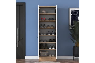 Garderob Hooda 59,8x182,8 cm Brun/Vit - Hanah Home - Förvaring - Garderober & garderobssystem