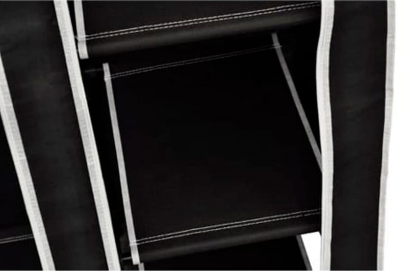 Garderob hopfällbar 110x45x175 cm svart - Svart - Garderober & garderobssystem
