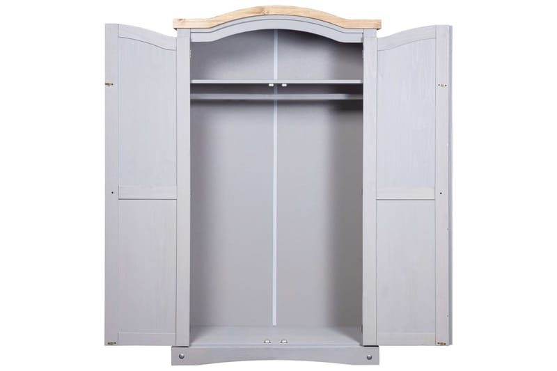 Garderob i mexikansk coronastil furu 2 dörrar grå - Grå - Garderober & garderobssystem - Garderobsskåp