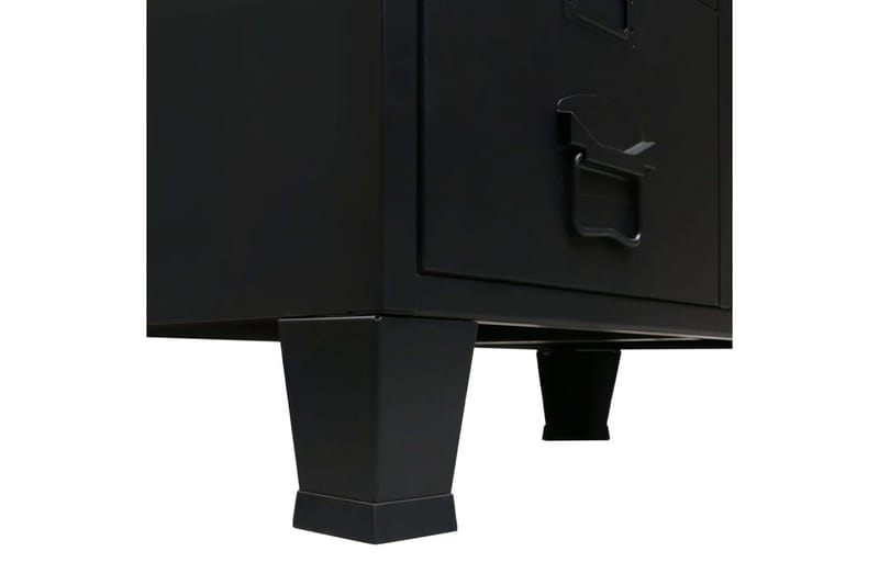 Garderob industriell stil metall 67x35x107 cm svart - Svart - Garderober & garderobssystem - Garderobsskåp
