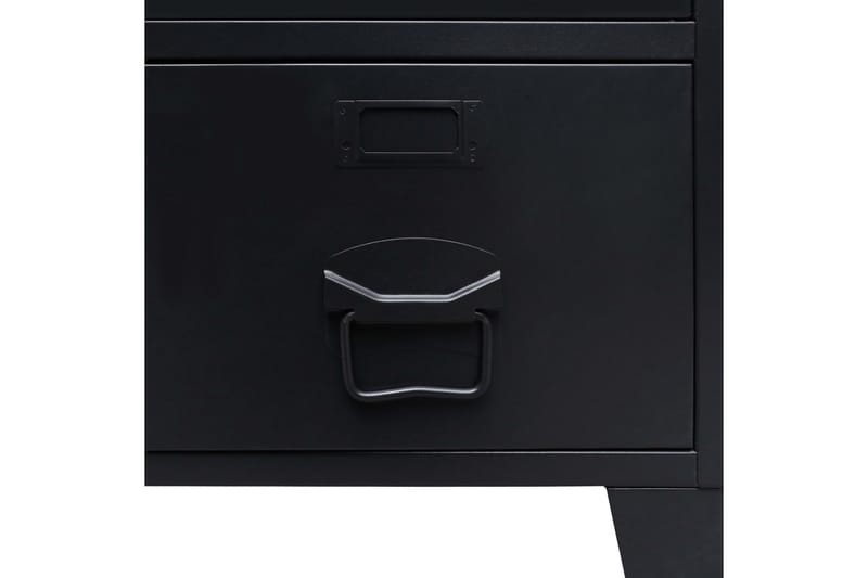 Garderob industriell stil metall 67x35x107 cm svart - Svart - Garderober & garderobssystem - Garderobsskåp