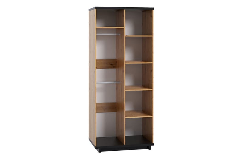 Garderob Ines 60x90 cm - Ek/Svart - Förvaring - Garderober & garderobssystem