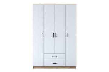 Garderob Jabir 140x210 cm Brun/Vit - Hanah Home - Förvaring - Garderober & garderobssystem
