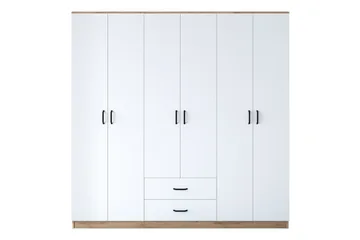 Jagdesh Garderob 210x210 cm Brun/Vit - Hanah Home - Förvaring - Garderober & garderobssystem