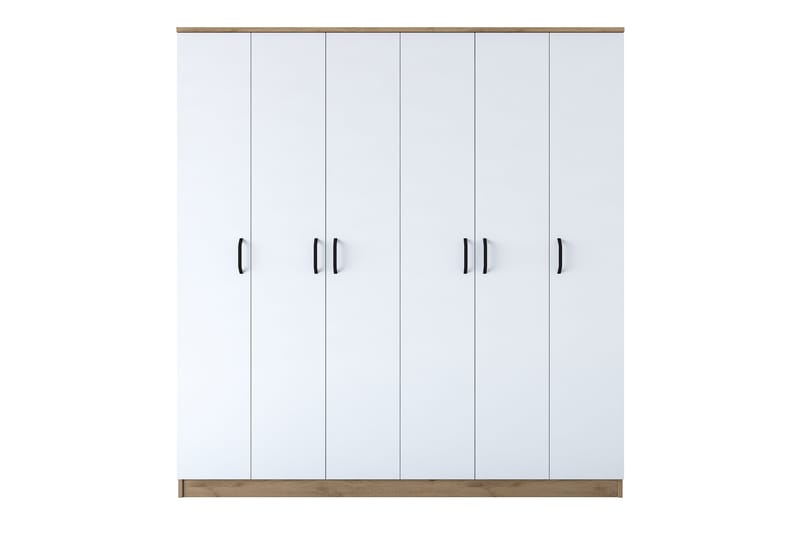 Garderob Jaidul 180x190,8 cm Brun/Vit - Hanah Home - Garderober & garderobssystem - Garderobsskåp
