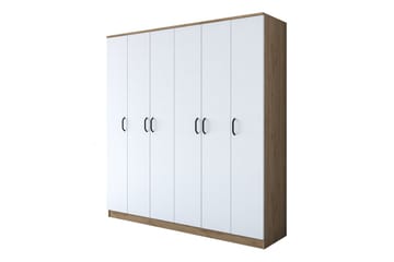 Garderob Jaidul 180x190,8 cm Brun/Vit - Hanah Home - Förvaring - Garderober & garderobssystem