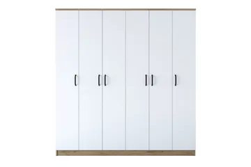 Jaidul Garderob 180x190,8 cm Brun/Vit - Hanah Home - Förvaring - Garderober & garderobssystem