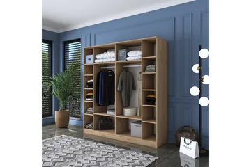 Jaidul Garderob 180x190,8 cm Brun/Vit - Hanah Home - Förvaring - Garderober & garderobssystem