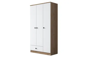 Jain Garderob 90x170 cm Brun/Vit - Hanah Home - Förvaring - Garderober & garderobssystem