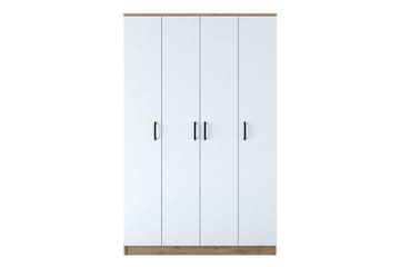 Garderob Jaioni 120x190,8 cm Brun/Vit - Hanah Home - Förvaring - Garderober & garderobssystem