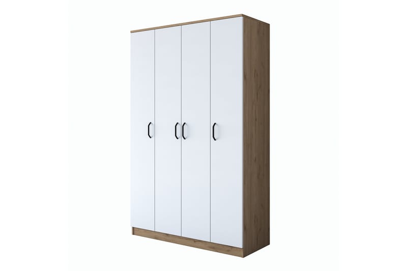 Garderob Jaioni 120x190,8 cm Brun/Vit - Hanah Home - Förvaring - Garderober & garderobssystem