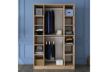 Jaioni Garderob 120x190,8 cm Brun/Vit - Hanah Home - Förvaring - Garderober & garderobssystem