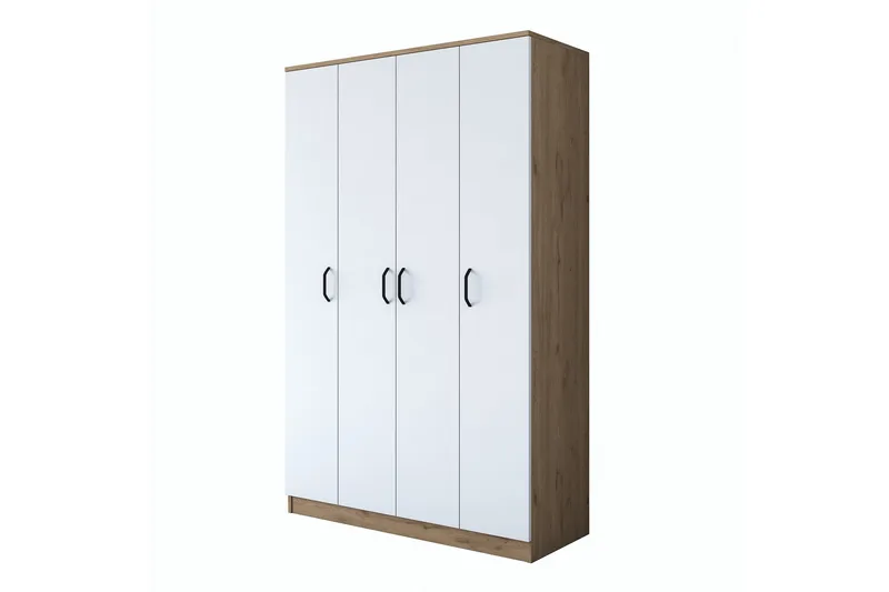 Jaioni Garderob 120x190,8 cm Brun/Vit - Hanah Home - Förvaring - Garderober & garderobssystem